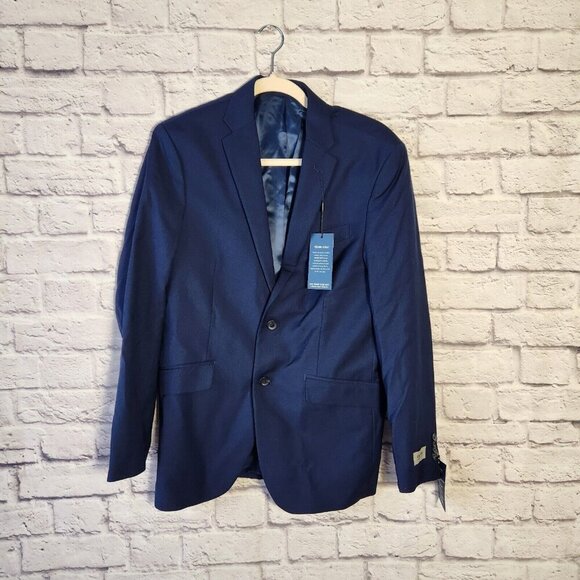 Kenneth Cole Reaction Mens Size 38R Navy Blue Suit Jacket